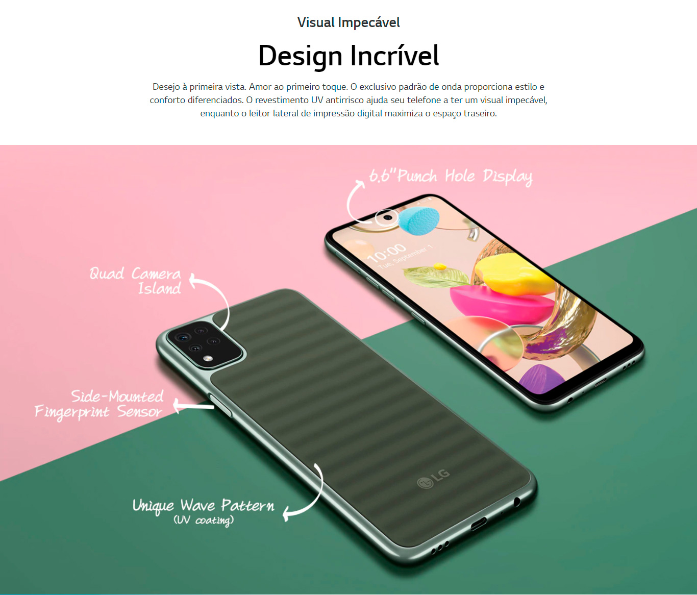 Smartphone LG K52 64GB 3GB RAM Tela de 6,59